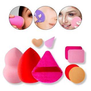 Kit 9 Esponjas Buchinhas de Rosto Maquiagem Pó Base Contorno