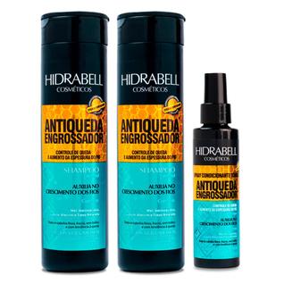 Kit Antiqueda Hidrabell  2 Shampoos e 1 Tônico Engrossador para Queda Capilar e Volume