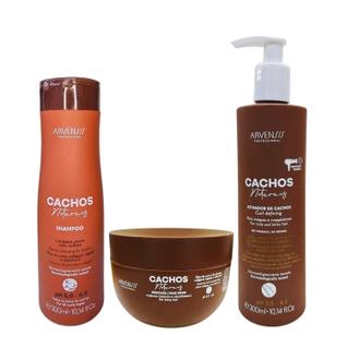 Kit Arvensis Professional Cachos Naturais - Shampoo 300ml + Máscara Crespos 250g + Ativado
