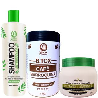 Kit B.tox Capilar Café Coffe Marroquina 2x1kg + Condicionador Jaburandi 500g Mairibel