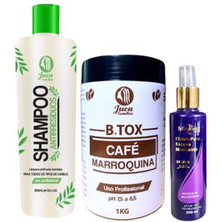 Kit B.tox Capilar Café Coffe Marroquina 2x1kg Juca + Fluido Capilar Matizadora 200ml Mairi