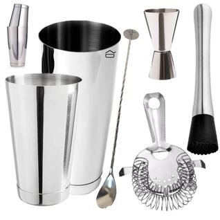 Kit Barman Colher Bailarina Coqueteleira Profissional 6pç B9