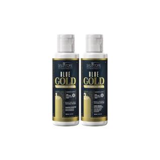 Kit Blue Gold Salvatore 2x100ml Passo 1 e 2 Reconstrução Capilar com Tanino para Cabelos D