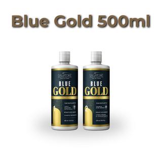Kit Blue Gold Salvatore 500ml Passo 1 e 2  Brilho, Nutrição e Reconstrução Capilar com Tan