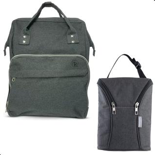 Kit Bolsa Térmica Para Mamadeira + Mochila Maternidade Com Divisórias Pimpolho