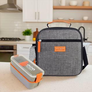 Kit Bolsa Térmica Pote Marmita 750ml linha Vibe Jacki Design Marmita Divisoria Termica Dup