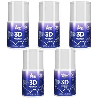 Kit c/5 matizador magic color 3d ice blond cinza 100ml