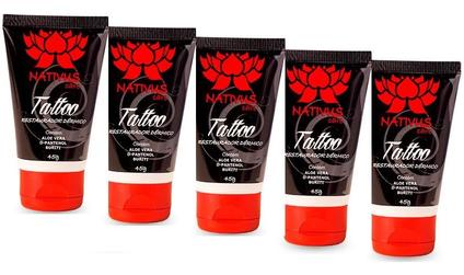 Kit c/ 5 Restaurador Dérmico TATTOO Buriti, Aloe Vera, D-Pantenol Nativus Care 45g