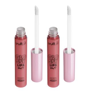 Kit C2 Gloss Lips Rosado Ácido Hialurônico - Vult