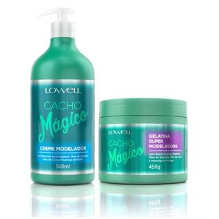 Kit Cacho Mágico Creme Modelador 500 ml + Gelatina Super Modeladora 450 g Lowell