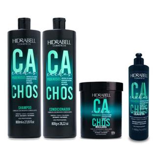 Kit Cachos Poderosos 800ml Hidrabell - Definição, Hidratação e Umectação dos Cabelos Cache