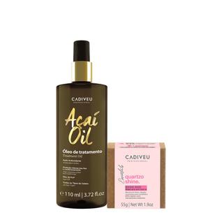 Kit Cadiveu Professional Essentials Quartzo Shine Máscara de Tratamento em Barra e Açaí Oi