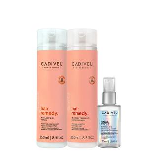Kit Cadiveu Professional Hair Remedy Duo e Final Style (3 produtos)