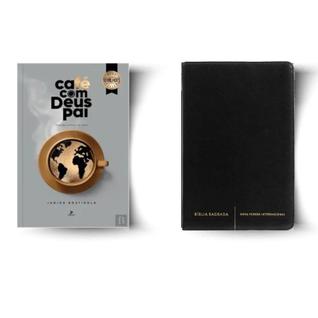 Kit: CAFÉ COM DEUS PAI 2026 + BÍBLIA SAGRADA SLIM NVI, LUXO, CAPA PRETA (2 Vol)