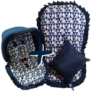 Kit Capa de Bebê Conforto + Capa de Carrinho + Jogo Protetor de Cinto + Capota Solar - Mãe