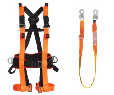 Kit Cinto de Segurança Abdominal 7 pontos com Talabarte de Posicionamento em fita.