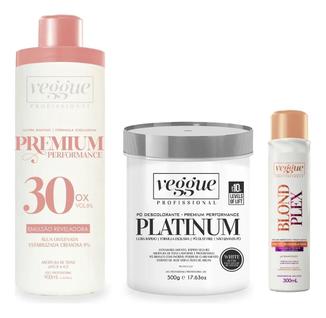 Kit Clareador Pó Descoloranteox30 Veggue Plex 3x1