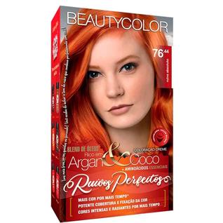 Kit Coloração Tintura Permanente Capilar Beauty Color Ruivos Perfeitos 76.44 Blend de Óleo