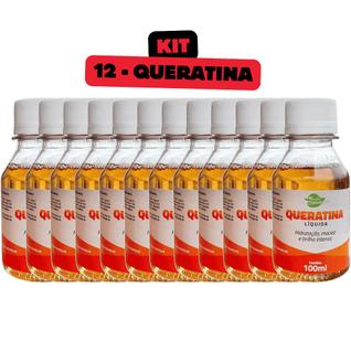 Kit com 12 - Queratina Capilar 100mL - Aroeira Cosmética - Hidratação, Maciez e Brilho Int