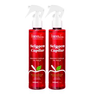Kit com 2 Vinagre Capilar de Maçã Forever Liss 200ml