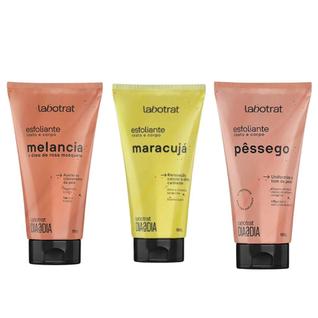 Kit com 3 Esfoliantes Corporais e Faciais Dia a Dia Labotrat 150g Cada Corpo e Rosto