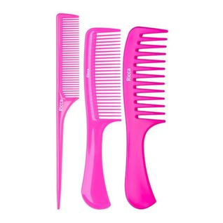 Kit com 3 Pentes Básicos Pentear Desembaraçar Ricca
