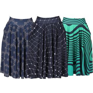 Kit com 3 Saias Godê Midi Moda Evangélica Plissada