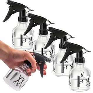Kit com 4 Borrifador Spray Névoa 250ml Pulverizador Salão Cabeleireiro Barbeiro Manicure P