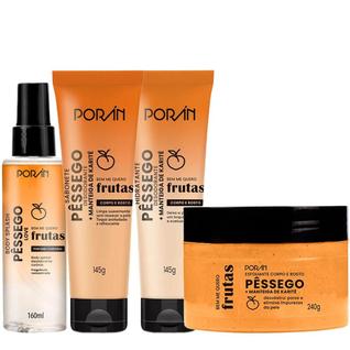 Kit Completo Corpo e Rosto Pessego Cuidados Porán