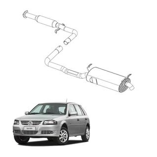 Kit Completo Escapamento Gol 2.0 MI G4 2000 em Diante Opcio