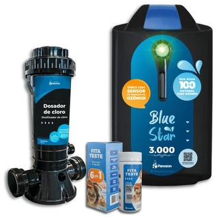 KIT Completo Gerador de Ozônio Panozon Blue Star 3000 Para Piscina de até 100.000 Litros