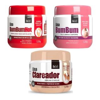 Kit Creme Para O Bumbum Celulite Espinha E Clareador Mancha