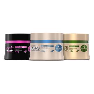 Kit Cronograma Capilar Haskell para Cabelos Loiros  Hidratação, Nutrição e Reconstrução  3
