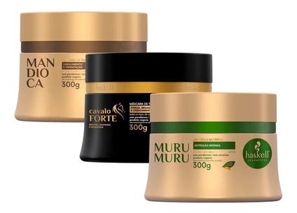 Kit Cronograma Capilar para Cabelos Ressecados Hidratação, Reconstrução, Nutrição