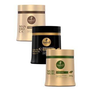 Kit Cronograma Capilar para Cabelos Ressecados Hidratação, Reconstrução, Nutrição