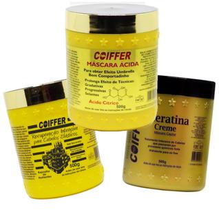 Kit Cronograma Capilar Tratamento de Choque Coiffer (3un)