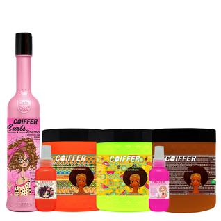 Kit Curvaturas Coiffer p/ Cabelos Crespos e Encarolados