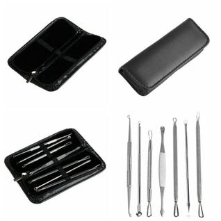 Kit De 7 Pinças Para Tirar E Remover Cravos E Espinhas + Estojo