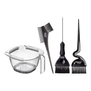 Kit de coloração de cabelo Red by Kiss com tigela de mistura e pincel de tintura