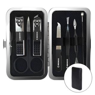 Kit de Cuidados com as Unhas Cortador, Tesoura e Mais em Estojo Almofadado BOM3701