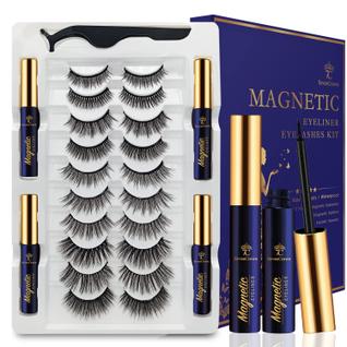 Kit de delineador magnético e cílios 7C SEVENCROWN 10 pares