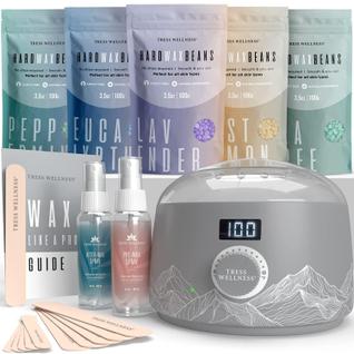 Kit de depilação Tress Wellness para peles sensíveis com spray e acessório.