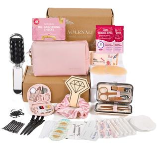 Kit de emergência nupcial AOLRNALI para o dia do casamento com bolsa de maquiagem
