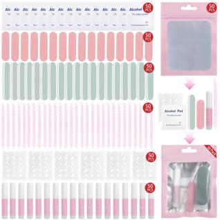 Kit de ferramentas Press on Nail Sawvolker 50PCS com cola e lima para unhas