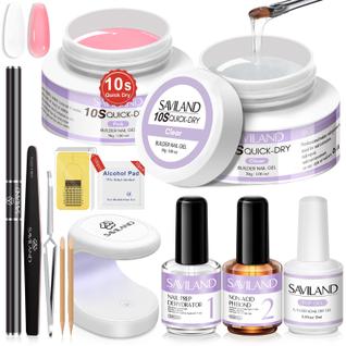 Kit de gel para unhas Builder SAVILAND de secagem rápida com mini luz UV