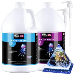 Kit de resina epóxi LET'S RESIN 7,6 L com bombas Crystal Clear