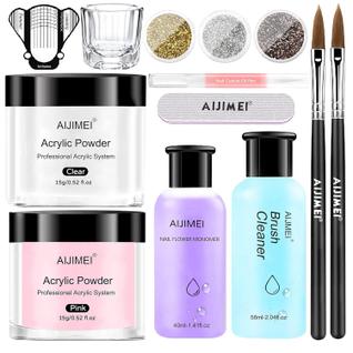 Kit de Unhas Acrílicas AIJIMEI Profissional com Monômero Líquido