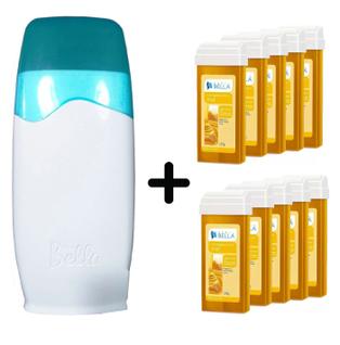 Kit Depilador Elétrico Depilação + 10 Ceras Refil Mel
