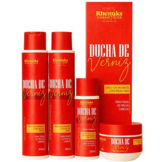 Kit Ducha de Verniz Rhenuks Cabelos com Brilho Intenso e Movimento Natural