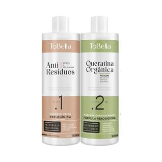 Kit Escova Progressiva Queratina Organica Tobella Selagem de Pistache Máscara + Shampoo - 